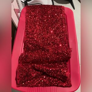 Red sequin Table Runner